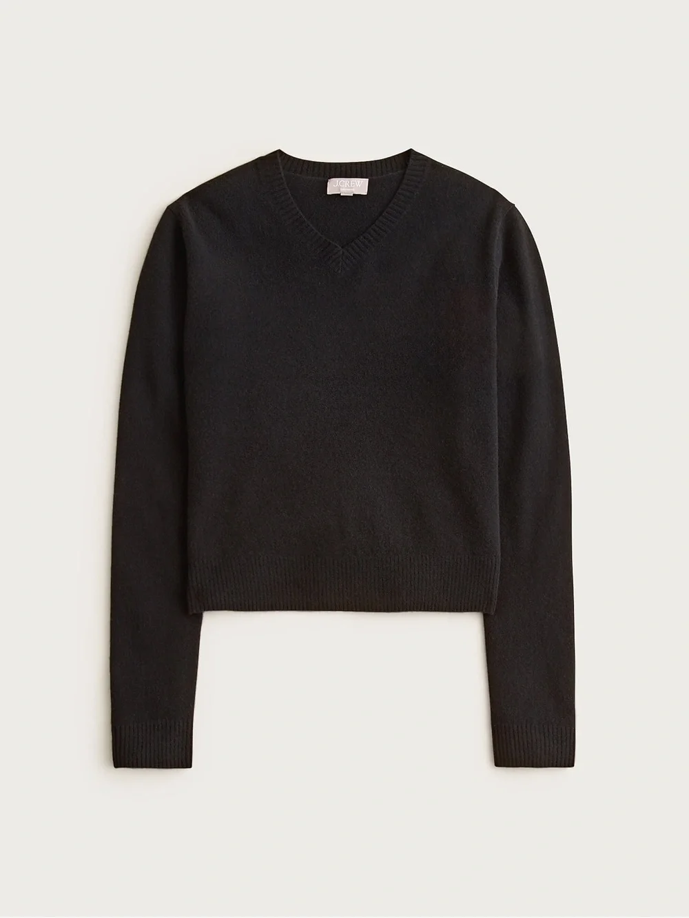J. Crew Cashmere high V-neck sweater in Black Size XS NWT
